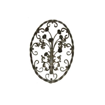 China Wrought iron flower panel / Wrought Iron Rosette / Decorative wrought iron for sale