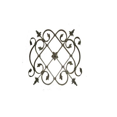 China Decorative wrought iron / Wrought Iron Rosette / Wrought iron flower panel for sale