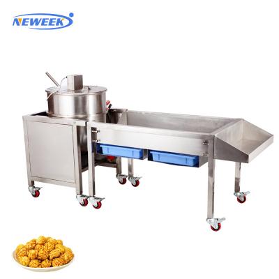 China Snacks Factory NEWEEK Ball Popcorn Popcorn Maker Price Full Automatic Gas Powered Popcorn Maker Machine for sale