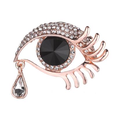 China New Fashion ALLOY Style Big Blue Eye Angel's Tears Luxury Brooch For Women for sale