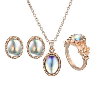 China Exquisite Girl Ring Pendant Gemstone Jewelry Set Birthday Party Casual/Sporty Earrings for sale