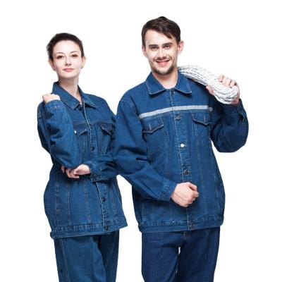 China Wholesale Hi Vis Vis Working Denim Jacket Engineer Uniform Top for sale