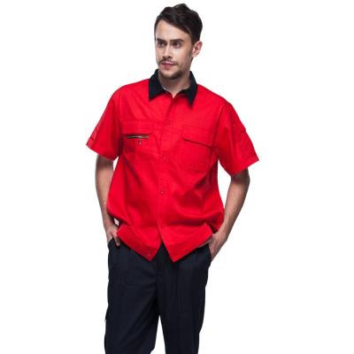 China 2021 New Style Comfortable Men's Casual 100% Short Sleeve Work Shirts Summer Cotton Workwear Shirt Men for sale