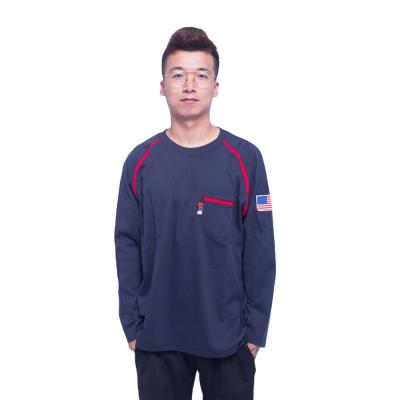 China NFPA2112 Henley Shirt Long Sleeve Flame FR Flame Retardant Heavy Duty T-Shirt for sale