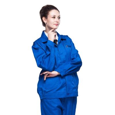 China Cheap Wear Women Safety Worker Overall Uniforms Anti-Static Resistance Uniforms For Mechanic Workshop for sale