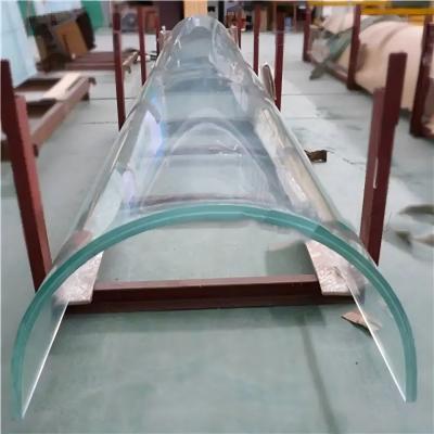 China Bent Tempered Glass Furniture Curved Glass Staircase Railing / Coffee Table Surface Toughened Glass Partition Walls for sale