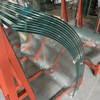 China Tempered Curved Glass Building Hot Glass Partition Wall 3mm 4mm 5mm 6mm 8mm 9mm 10mm Toughened Glass For Stairs / Window for sale