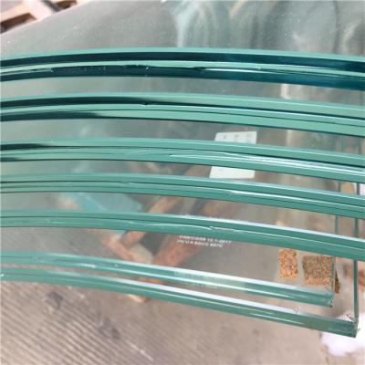 China Laminated Curved Glass Architecture Curved Window Glass Customized Thickened 6mm 8mm 10mm 12mm Toughened Glass Panels for partition walls / greenhouses for sale