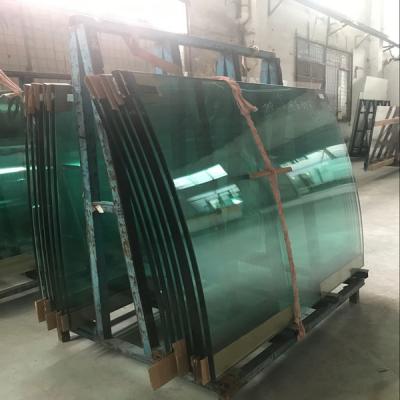 China Curved Glass Balustrade Decorative Tempered Glass High Temperature 15mm Toughened Glass For Shopping Mall / Office Building for sale