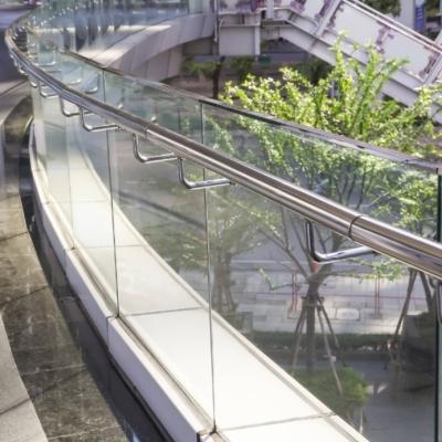 China 442 552 663 884 10104 Toughened Glass Balcony Railing Safety Glass Deck Railing Frameless Glass Balustrade Balcony With PVB / SGP Interlayer for sale