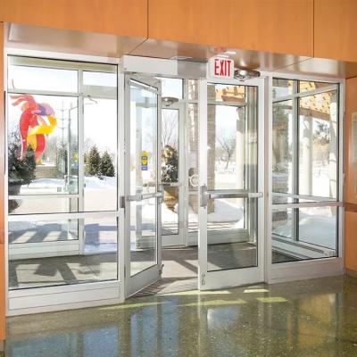 China Office Toughened Glass Sliding Door Window Sound Insulation Customized Size Swinging Sliding Glass Doors Fine Polished Edge for sale