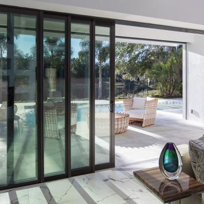 China Security Glass Windows And Doors Stainless Steel Frame Wooden Frame Sliding Door 3mm 4mm 5mm Household Toughened Glass Sliding Door for sale