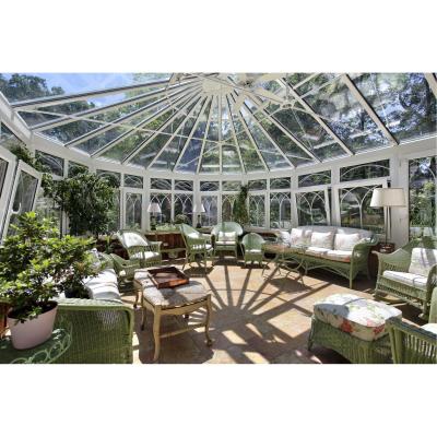 China 4 Season Glass Sunroom Aluminum Frame Tempered Glass Aluminium Greenhouse Sound Insulation Outdoor Panoramic Farm House Sun Room for sale