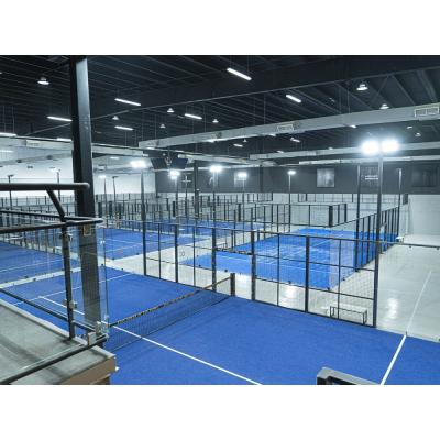 China Indoor Padel Courts / Pro Padel Courts Artificial Turf Court Black Red Yellow Green Custom Tennis Court IE60502 Standard for sale