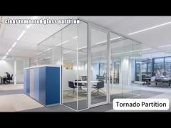 Transparent Frosted Colored Glass Partition Office Home