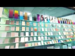 Buildings Tempered Laminated Colored Decorative Glass Sample Room