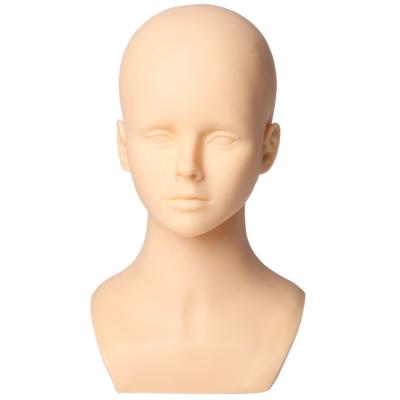 China New Silicone Mannequin Mannequin Soft Head With Shoulder For Display New Silicone Mannequin Mannequin Soft Head With Shoulder Bone Face Body Massage For Display Training Head for sale