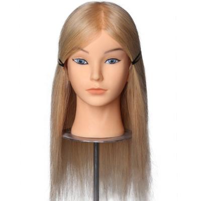 China Mingshow Silky Straight Wave Doll Practice Beauty School Mannequin Head For Hairdressing Doll Heads With Natural Hair Mannequin for sale