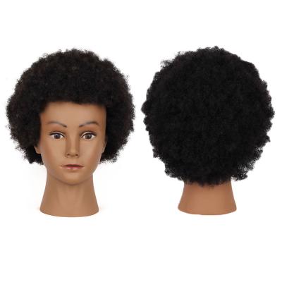 China Cosmetology Mannequin Heads 2022 New Factory Tripod Dummy Stand Doll African Cosmetology Eyelash Manikin Training Head 100% With Hair for sale