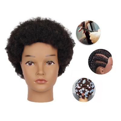 China Factory Customization Cosmetology Mannequin Heads Tripod Stand 100% African Dummy Eyelash Mannequin Hair Training Doll Head for sale