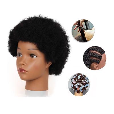 China 100% African Cosmetology Mannequin Heads Factory Cosmetology Eyelash Hair Dummy Doll Training Mannequin Head Tripod Stand for sale