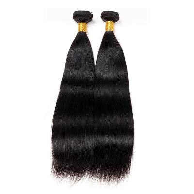 China Brazilian Straight Virgin Hair Extension Hair Weave Bundles 100% Natural Hair Bundles Color Non Remy Hair Weave for sale