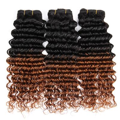 China Natural Deep Wave Deep Wave Ombre Hair 1b/30 Bundles for sale