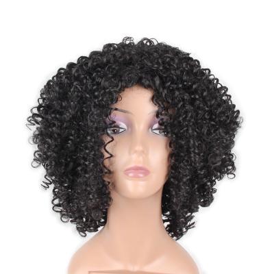 China Cheap Price Kinky Curly Short Kinky Curly Synthetic Wigs For Women for sale