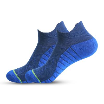 China VCANFASHION Good Performance Cotton Striped Durable Casual Breathable Low Cut Socks Blue Cut Textured Plain Sports Ankle Socks for sale