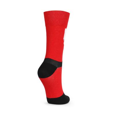 China Santa Claus Pattern QUICK DRY Comfy Knitted Socks Crew Red Warm Cotton Boy Christmas Custom Men's Socks for sale