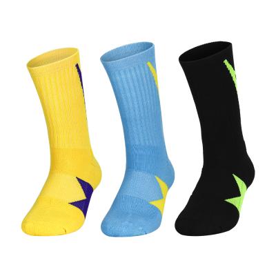 China VCANFASHION Amazon Breathable Hot Selling Custom Football Logo Sport Socks High Quality Nylon Print Breathable for sale