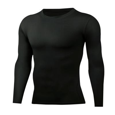 China VCANFASHION Breathable Wear Fitness Gym Men Shirt Basketball Training Tight Football Long Sleeves Wholesale Custom Men Compression Shirts for sale