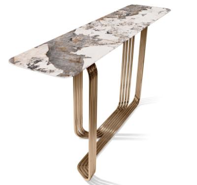 China High Quality Modern Popular Italian Marble Luxury Stone Cabinet Console Table Luxury Amazon Stone for sale