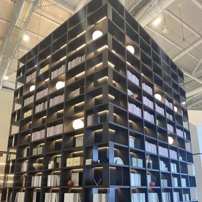 China Handmade Black Aluminum Aluminum Cabinet Bookcase Bookcase Custom Aluminum Powder Coating Furniture for sale