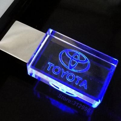 China Crystal Flash Drive 2.0 Memory Stick Business Gift 64gb 32gb 8gb 4gb Pendrive 128gb Car Logo USB for sale