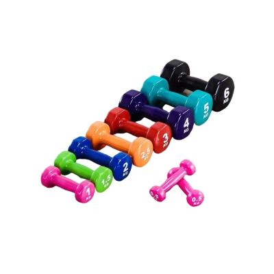 China Environmental Tasteless Soft Surface Wholesales Vinyl Dipping Neoprene Dumbbell Gym Equipment Home Dumbbells Set Hex Dumbbell for sale