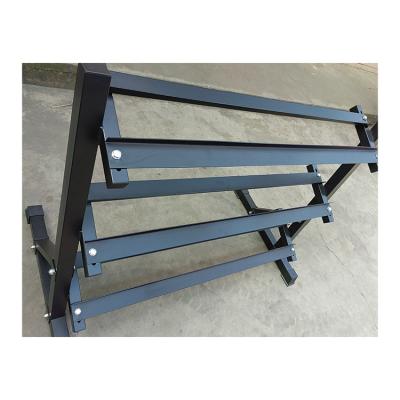 China High Quality Black Indoor Steel Paddle Steel Tube Steel Structure Dumbbell Rack for sale