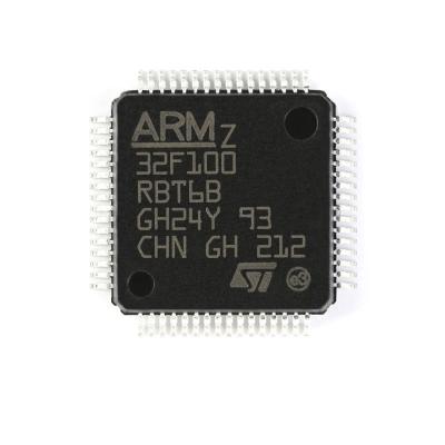 China New standard original STM32F100RBT6 STM32F100 LQFP64 controller IC support BOM order quote for sale