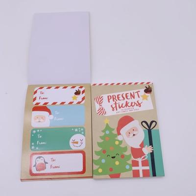 China Christmas hot series cut kiss label paper cute selling cartoon sticker Christmas cartoon sticker set decorative book for sale