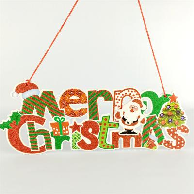 China Heart Shape Santa Claus KT Sign Garden Yard Sign Decorative Christmas Ornaments for sale