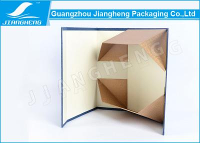 China Bowknot azul plegable plano de encargo del papel de la textura de las cajas de embalaje para el regalo en venta