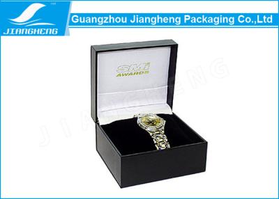 China Black Square Watch Gift Boxes Traditional Style With Foil Stamping Logo for sale