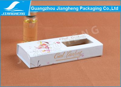 China Kleine magnetische Wimper-Verpackenkasten, buchen geformte Geschenkbox mit Fenster zu verkaufen