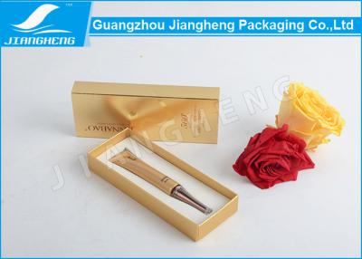 China Personalised Golden Paper Packing Boxes White Card Rectangle Shape For Gift for sale