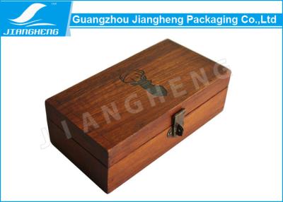 China Brown Wooden Jewellery Box , Small Wooden Box For Gift Packaging for sale