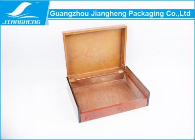 China Luxury Design Hinged Gift Box Custom Packaging With Lacquer Wooden Material for sale