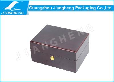 China Brown Keepsake Personalised Wooden Box Packaging For Perfume / Watch / Gift for sale