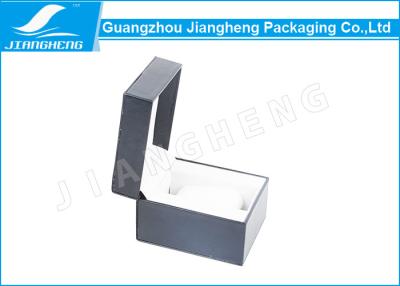 China Caja de reloj negra de cuero rectangular de la PU de las cajas de regalo del reloj de los hombres sola con la costura en venta