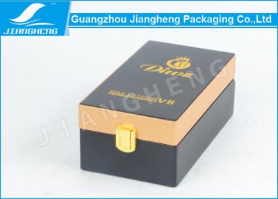 China Rectangle PU Leather Essential Oil Packaging Boxes With Logo Gold Hot Stamped for sale