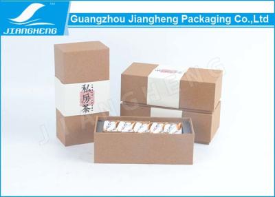 China Wegwerfkraftpapier-Tee-Geschenkboxen, einzigartiger Luxustee-Verpackenkästen zu verkaufen